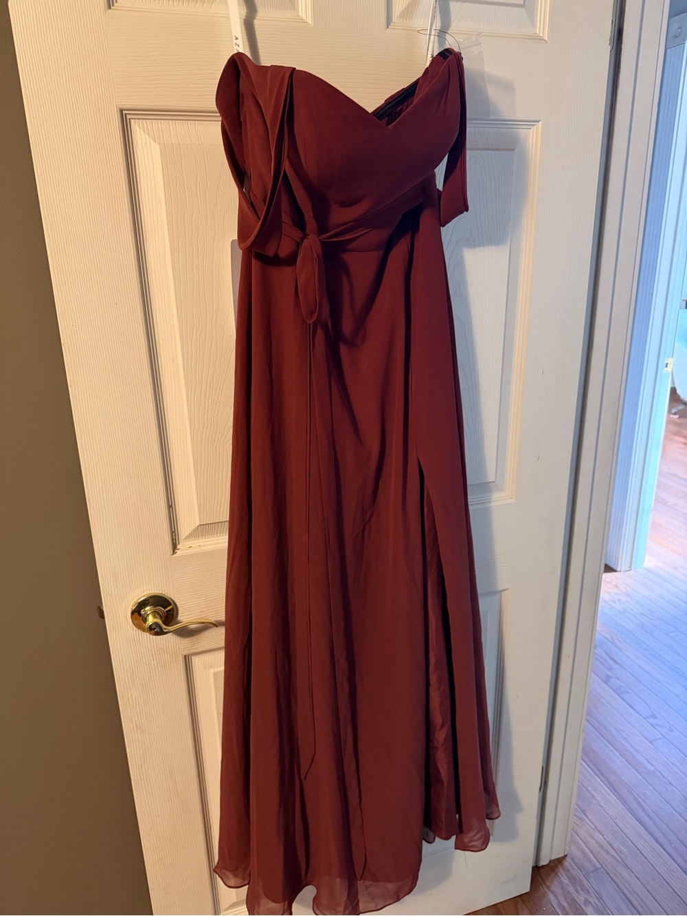 Azazie Off Shoulder Maxi Dress - Picture 2 of 4